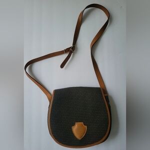 Ted Lapidus Women's Handbag Multicolor Leather Monogram Satchel Made in France